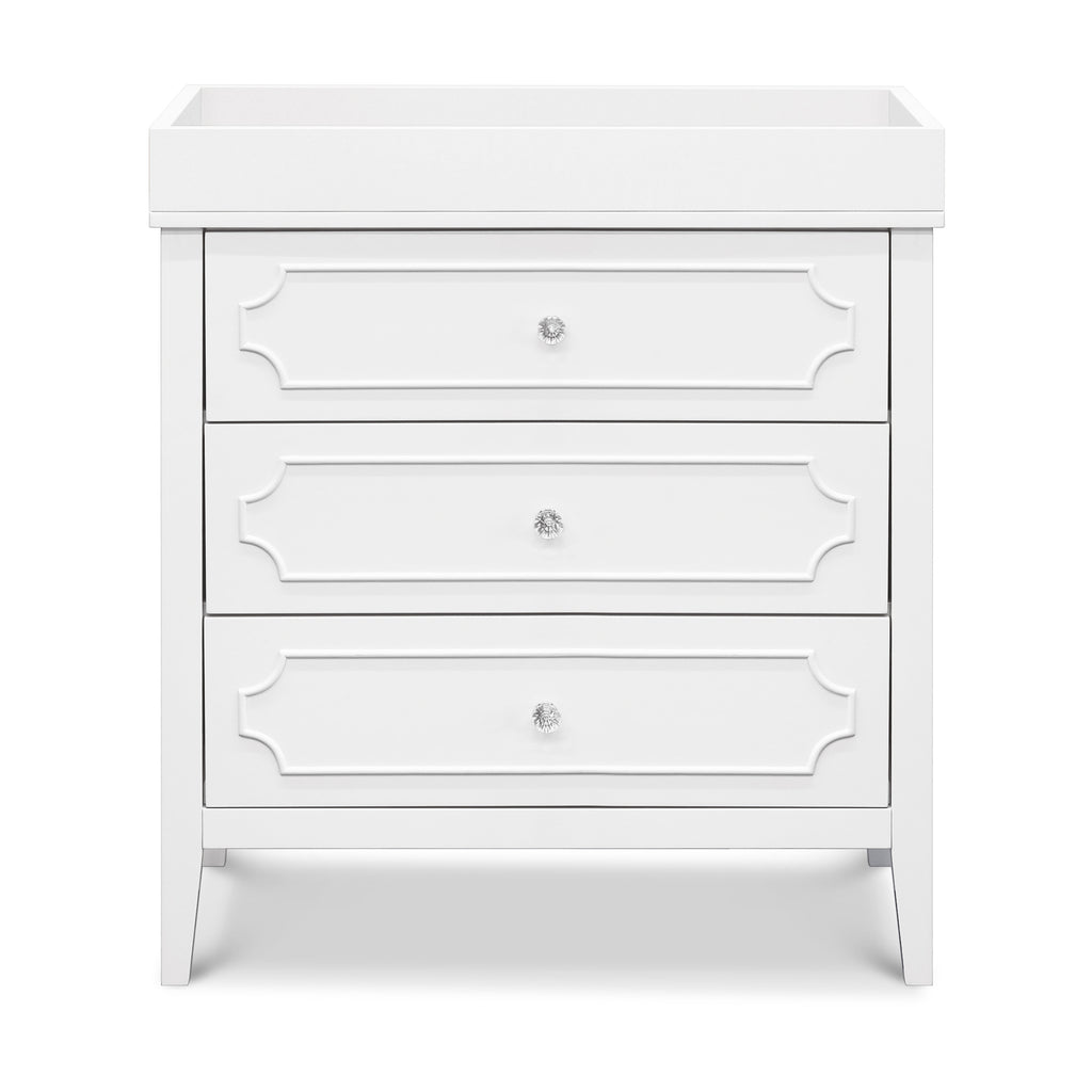 M11423W,Chloe Regency 3-Drawer Dresser in White
