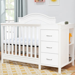 M12881W,DaVinci,Charlie 4-in-1 Convertible Mini Crib & Changer in White