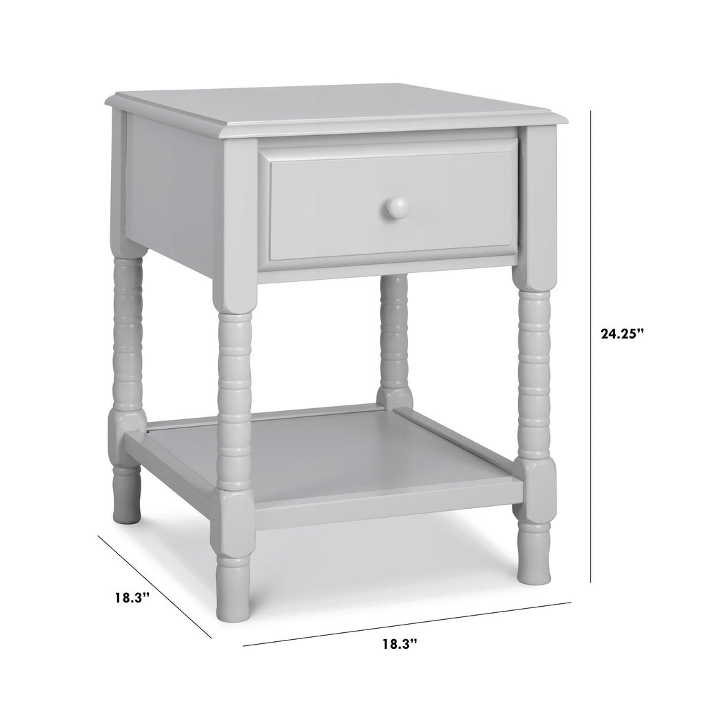 M7360GG,Jenny Lind Spindle Nightstand in Fog Grey
