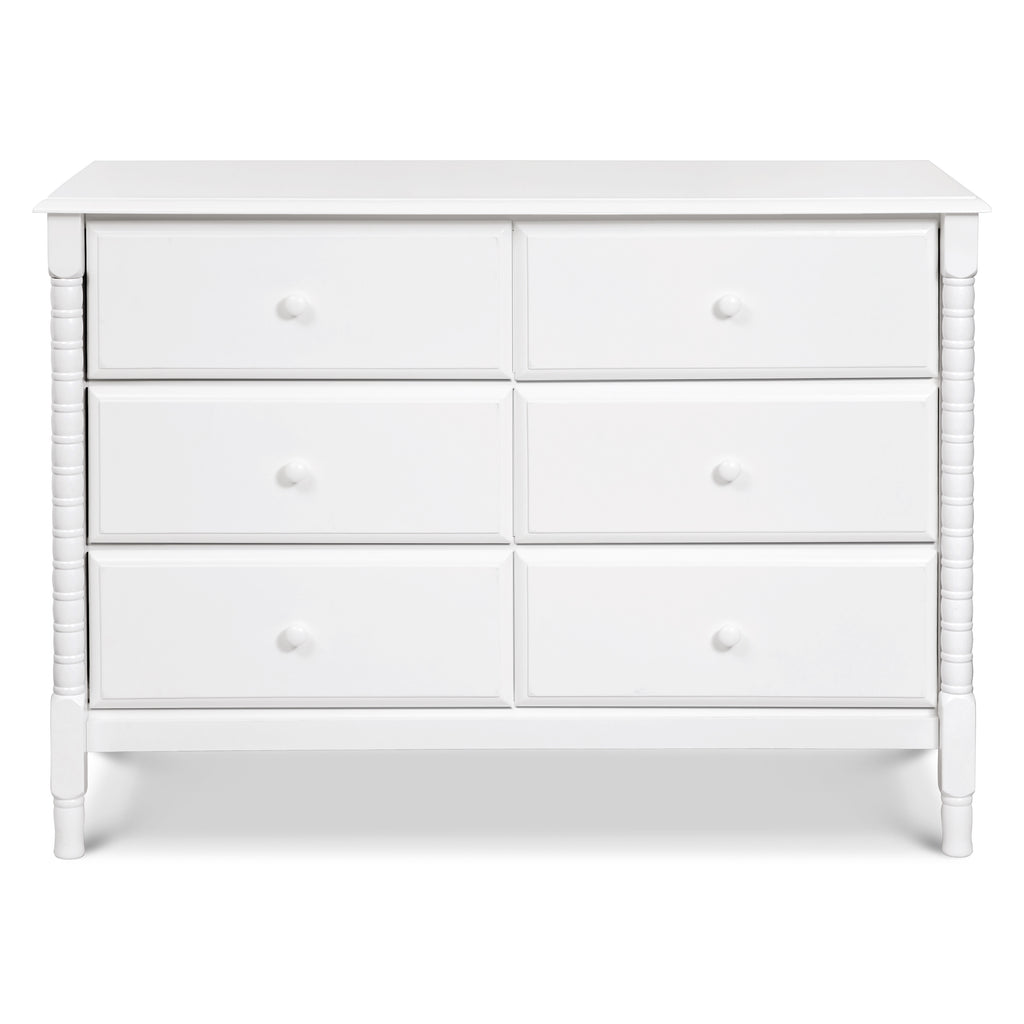M7326W,Jenny Lind Spindle 6-Drawer Dresser in White