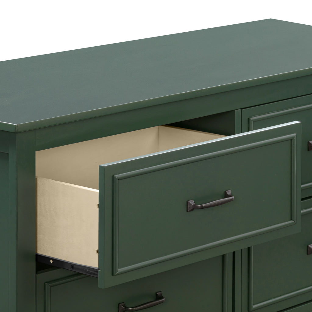 M12826FRGR,Charlie 6-Drawer Double Dresser in Forest Green
