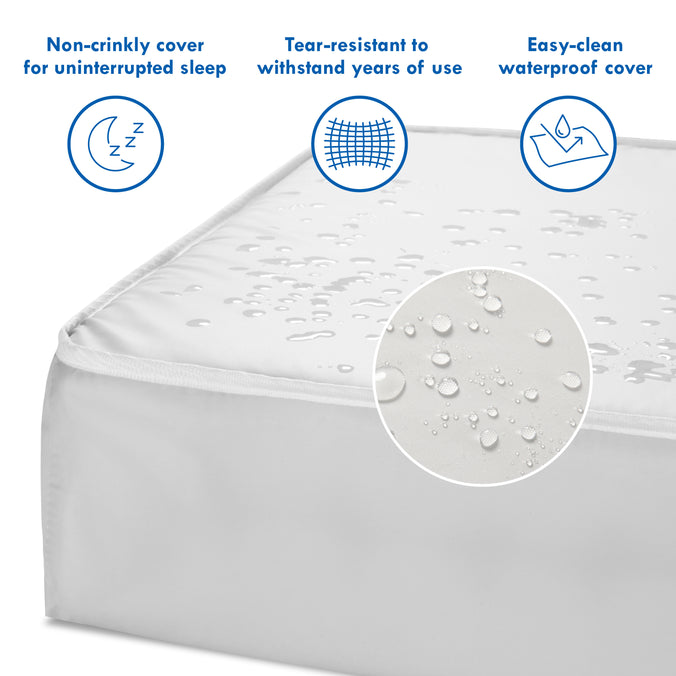 M5382C,DaVinci,Deluxe Coil Extra Firm Mini Crib Mattress 100% Non-Toxic & Waterproof