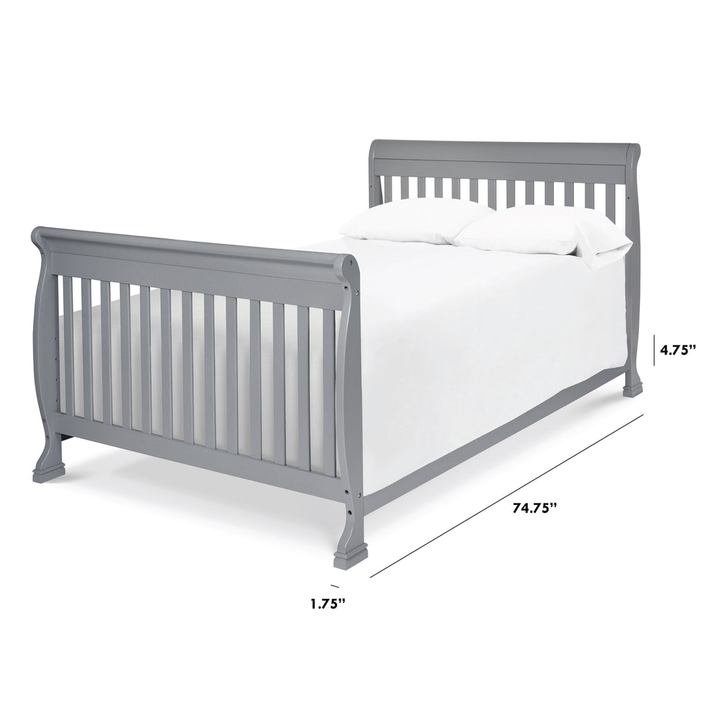 M4799G,Twin/Full Size Bed Conversion Kit in Grey Finish