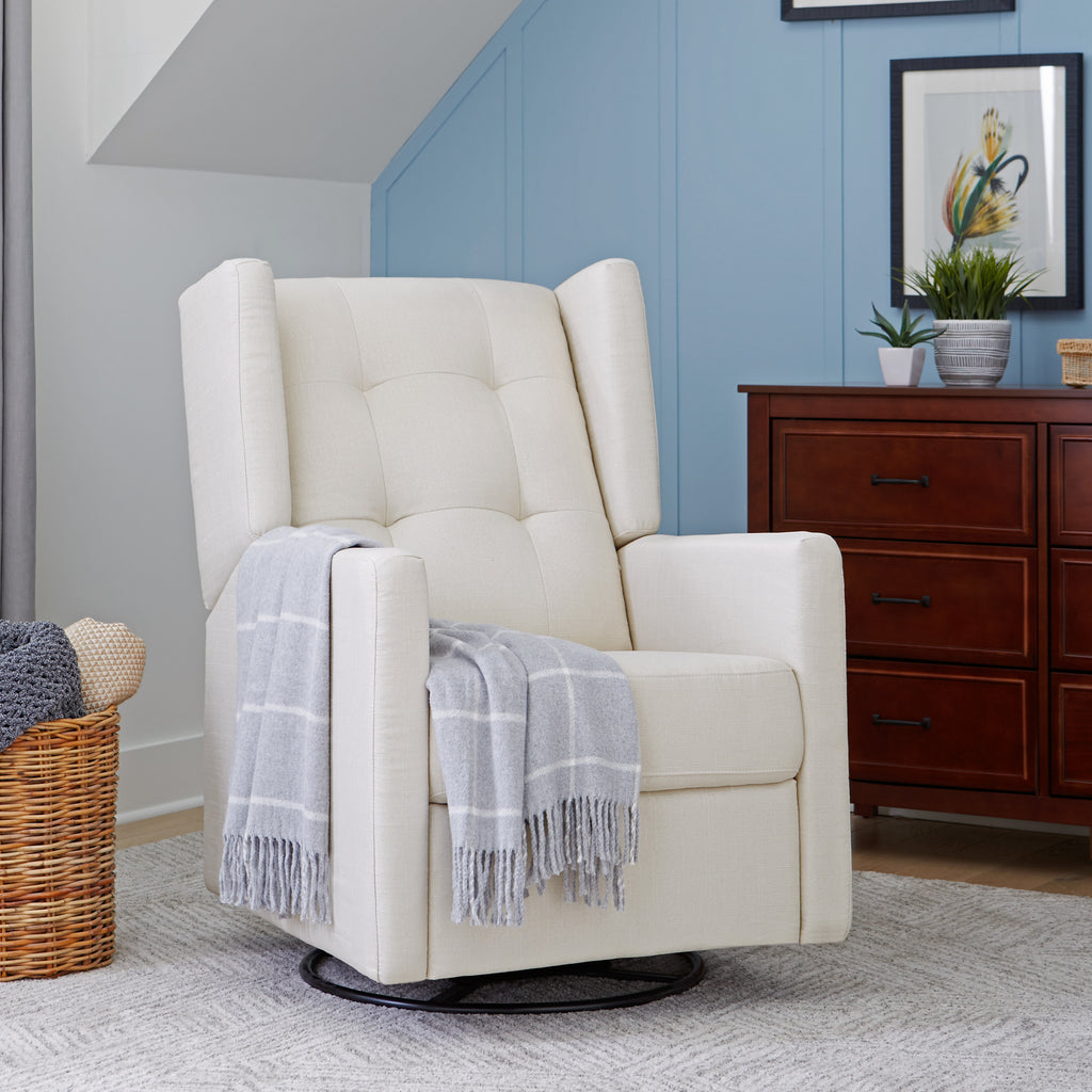 M21287NO,Maddox Recliner and Swivel Glider in Natural Oat