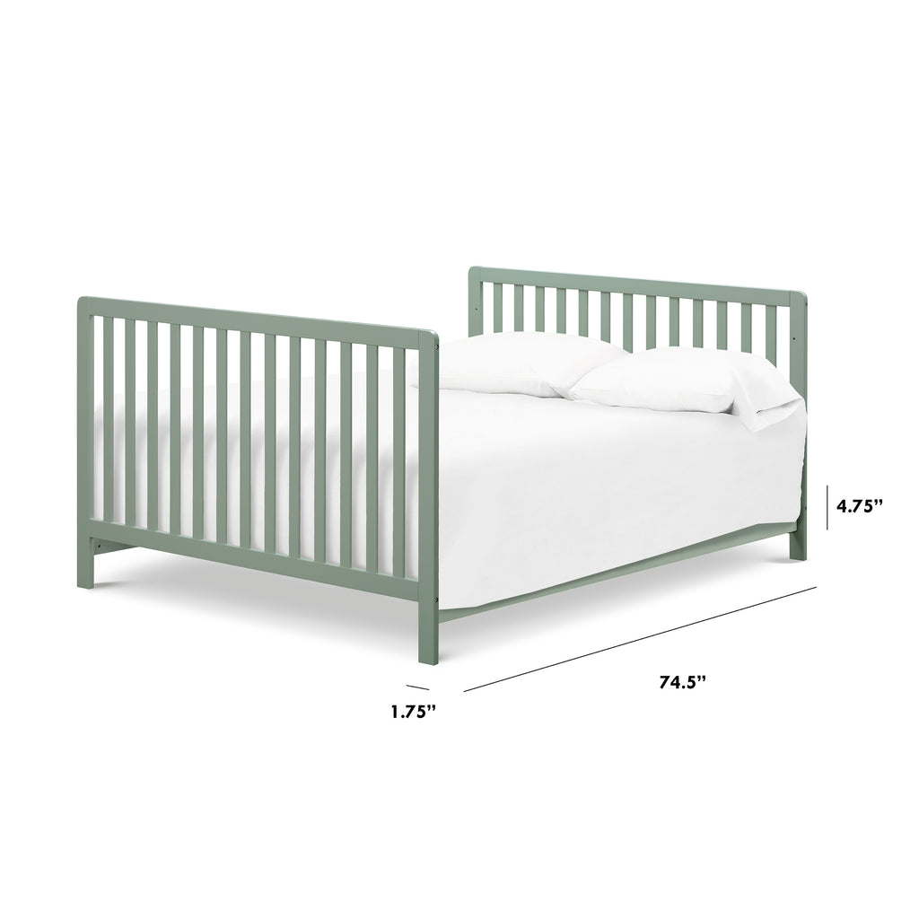 M5789LS,Hidden Hardware Twin/Full Size Bed Conversion Kit in Light Sage