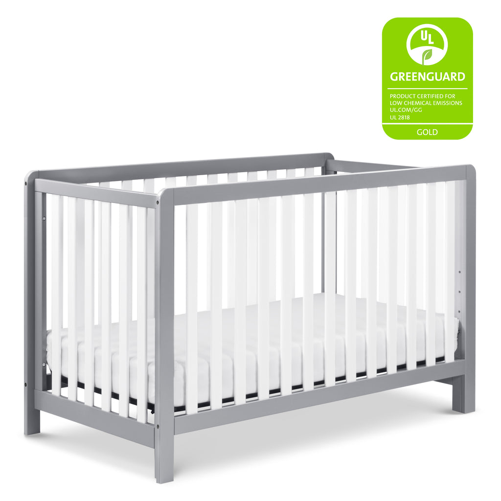 F11901GW,Colby 4-in-1 Low-profile Convertible Crib in Grey and White