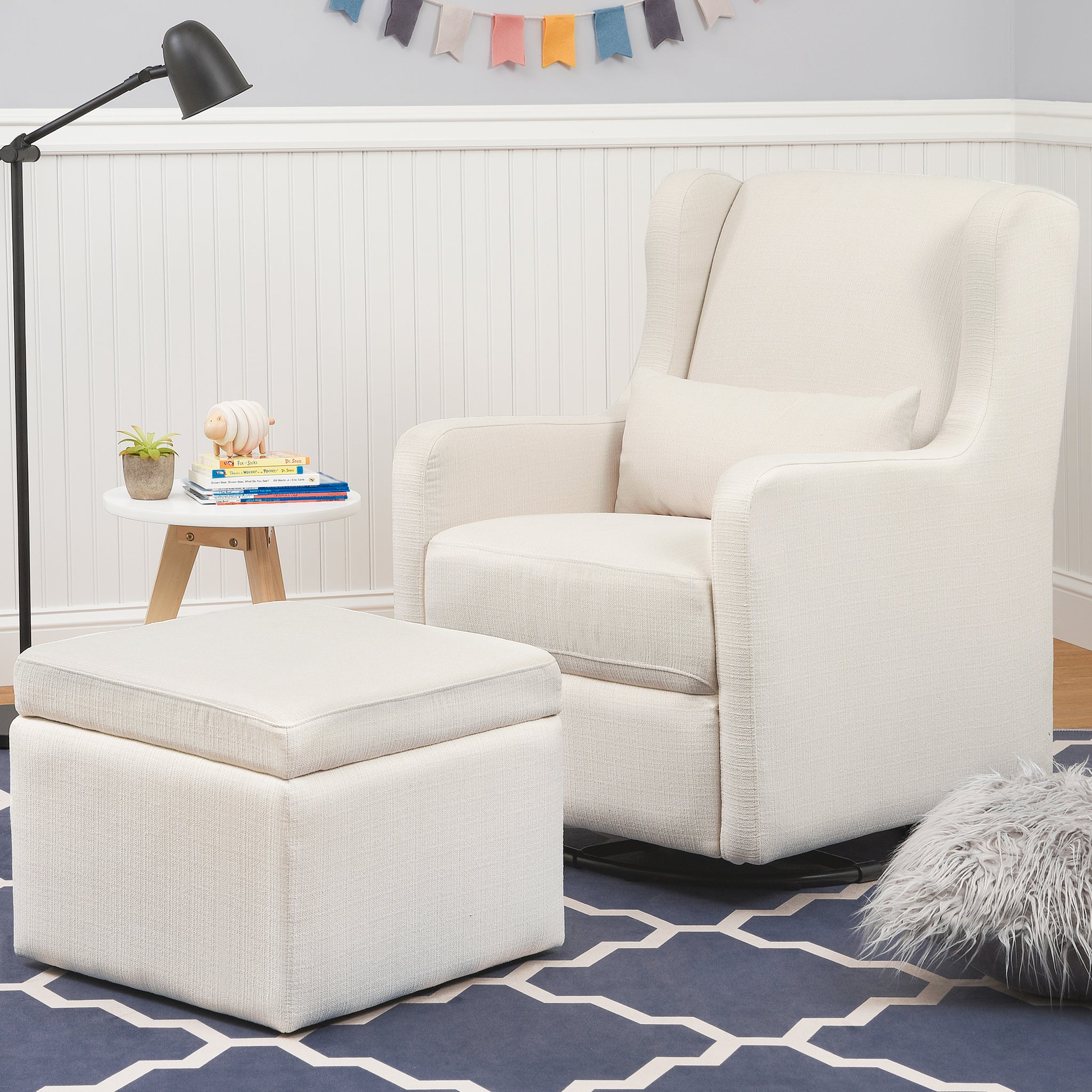 Adrian Swivel Glider with Storage Ottoman DaVinci Baby