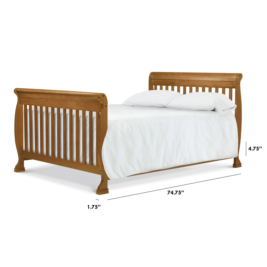 M4799CT,Twin/Full Size Bed Conversion Kit in Chestnut Finish