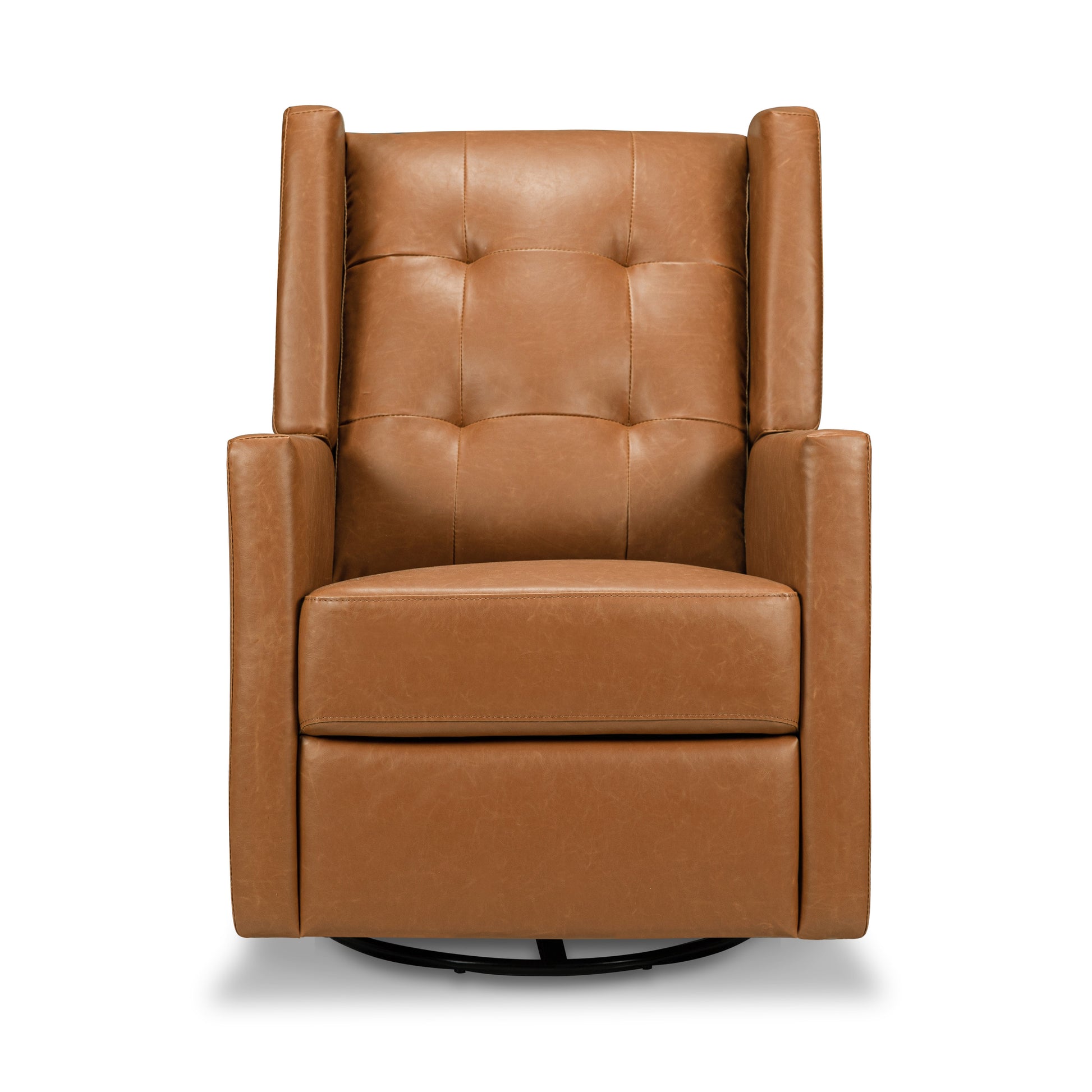 M21287VTL,DaVinci,Maddox Recliner and Swivel Glider in Vegan Tan Leather