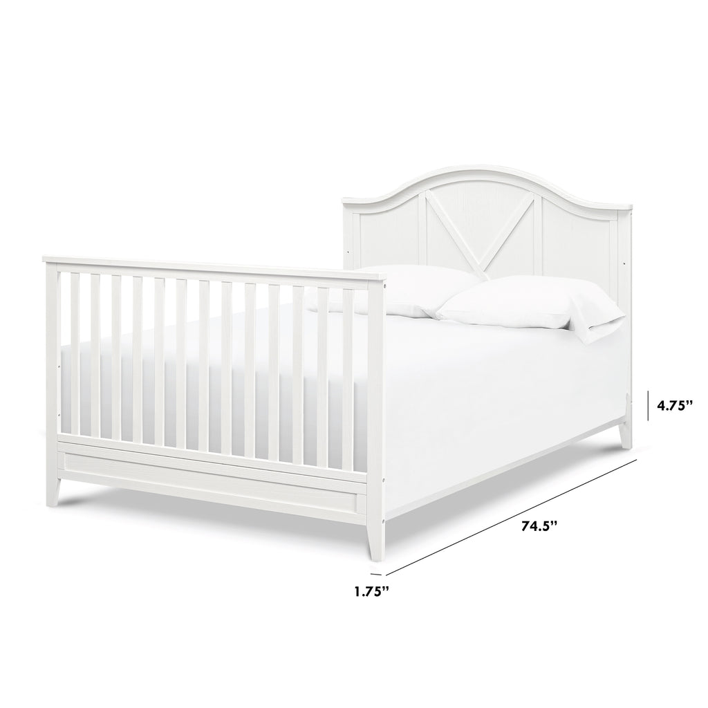 M5789HW,Hidden Hardware Twin/Full Size Bed Conversion Kit in Heirloom White