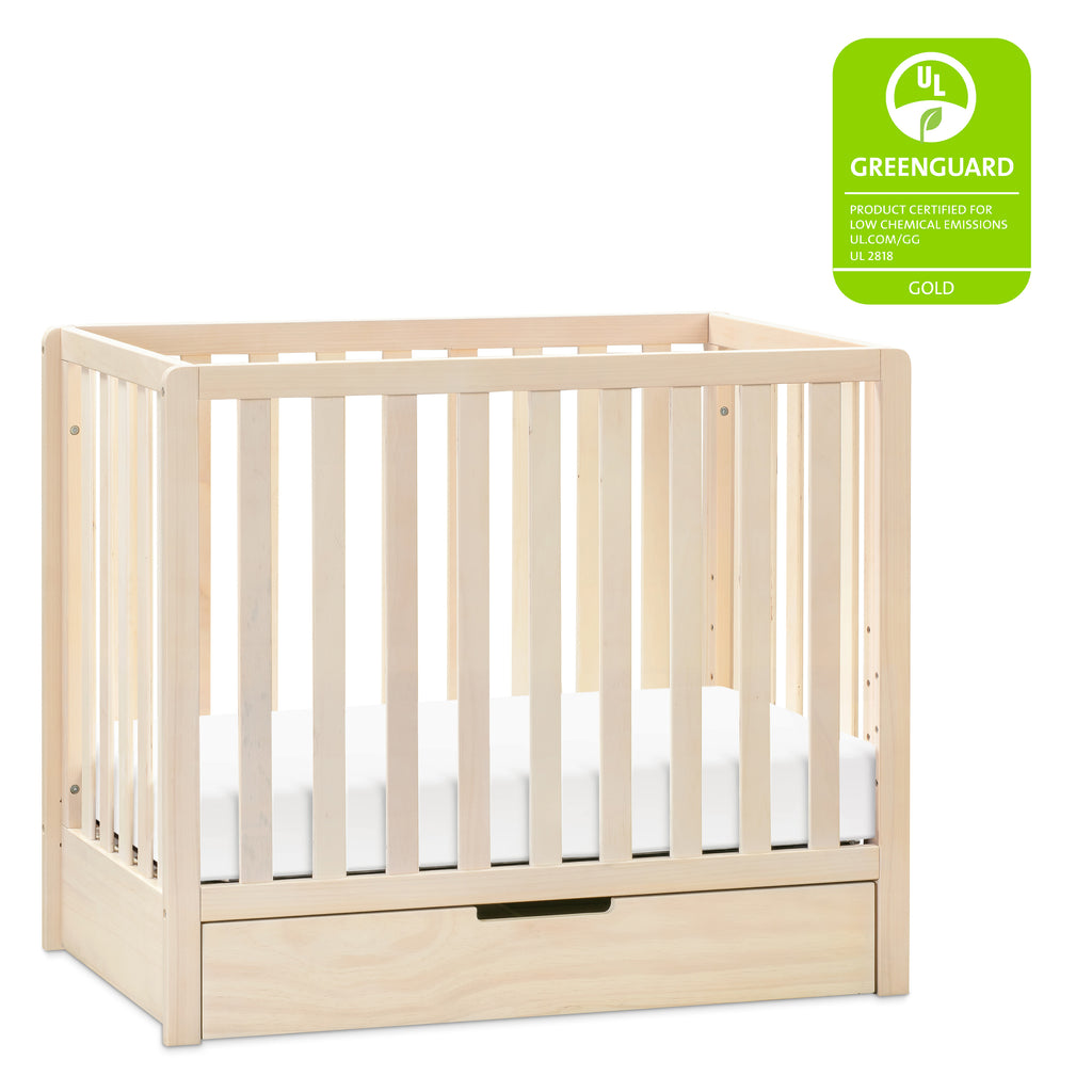 F11981NX,Colby 4-in-1 Convertible Mini Crib w/ Trundle in Washed Natural