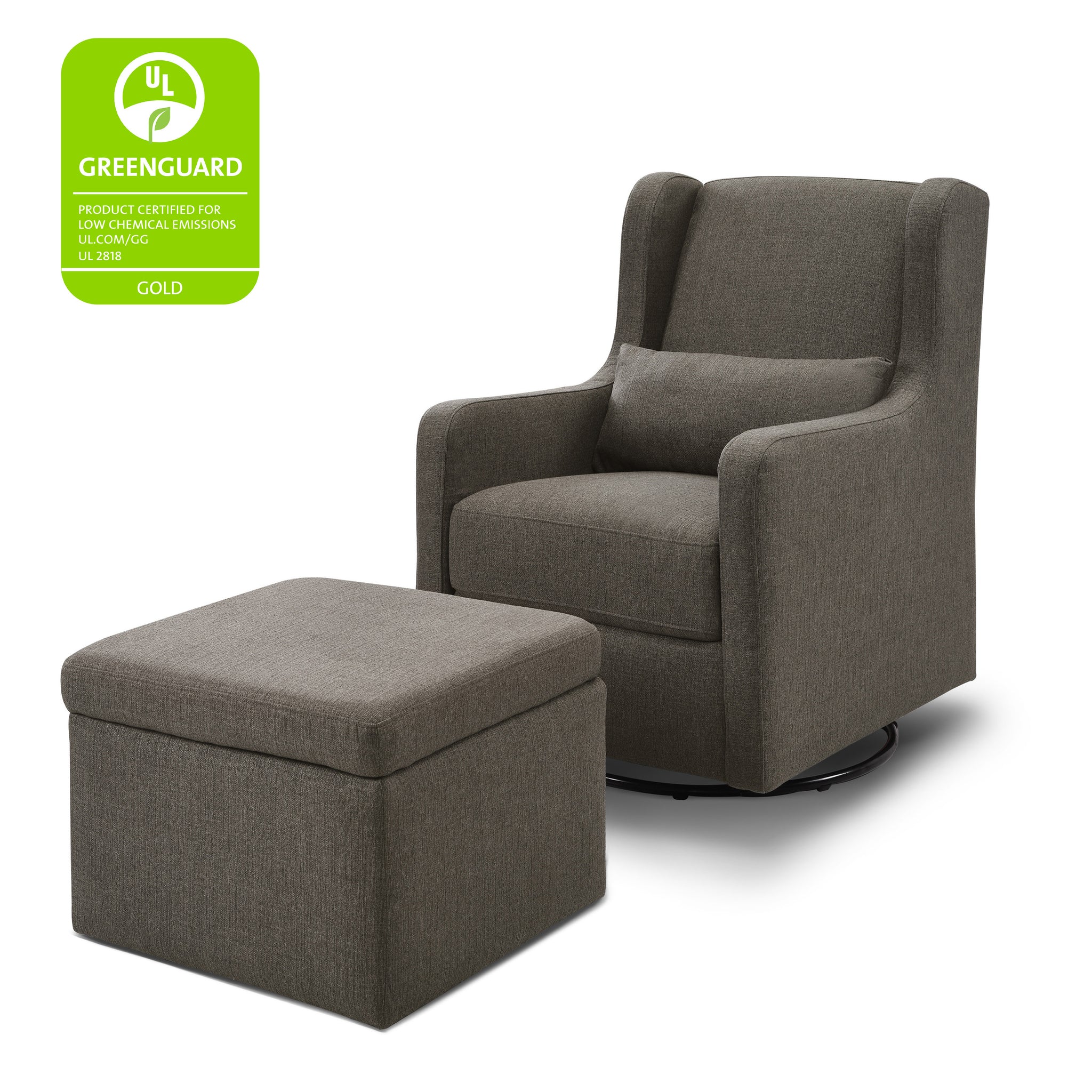Adrian Swivel Glider with Storage Ottoman DaVinci Baby