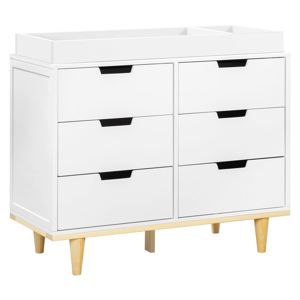 W4926WN,Marley 6-Drawer Double Dresser in White/Natural