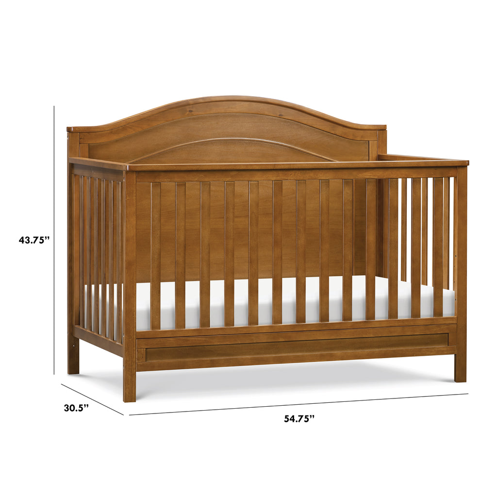 M12801CT,Charlie 4-in-1 Convertible Crib in Chestnut