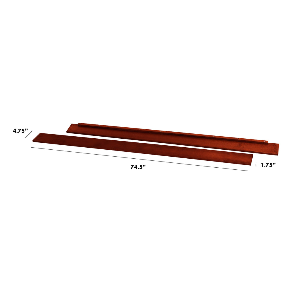 M5789C,Hidden Hardware Twin/Full Size Bed Conversion Kit in Rich Cherry Finish