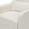 F18787WB,Adrian Swivel Glider with Storage Ottoman in Ivory Boucle