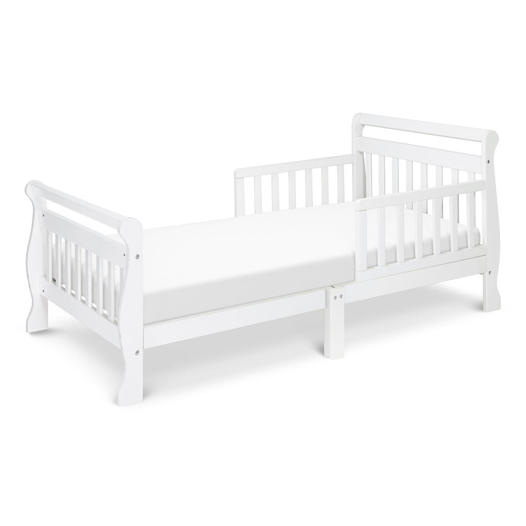 M2990W,Sleigh Toddler Bed in White Finish
