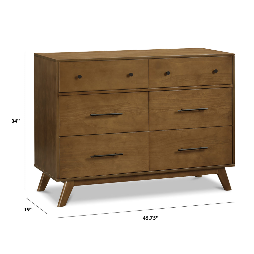 M22526L,Otto 6-Drawer Dresser in Walnut