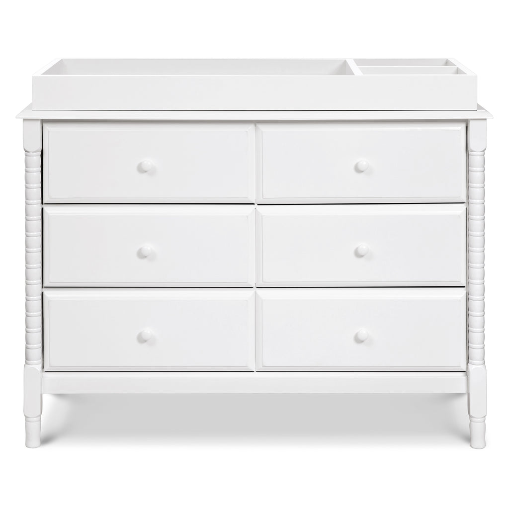 M7326W,Jenny Lind Spindle 6-Drawer Dresser in White