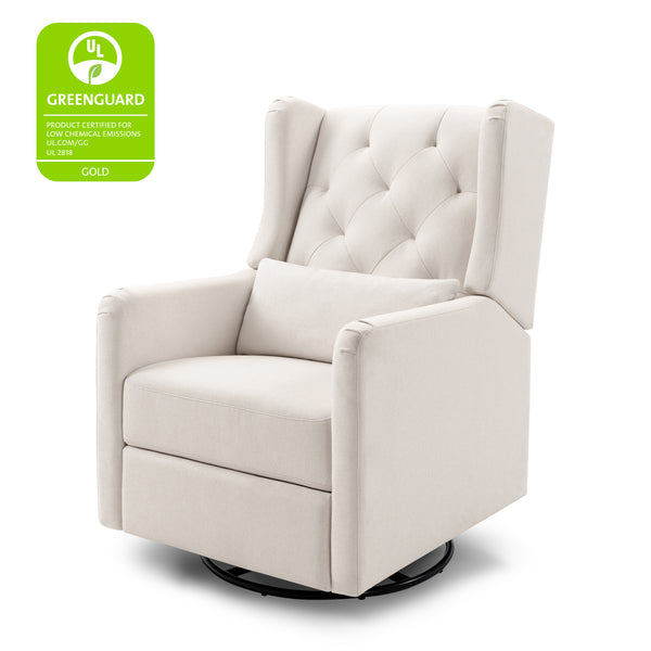 M22487PGEW,Everly Recliner in Performance Grey Eco-Weave Performance Cream Eco-Weave