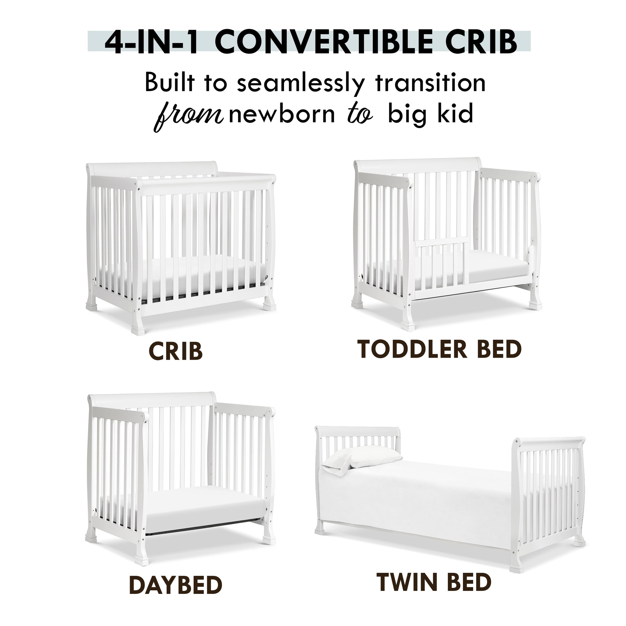 Kalani 4in1 Convertible Mini Crib DaVinci Baby