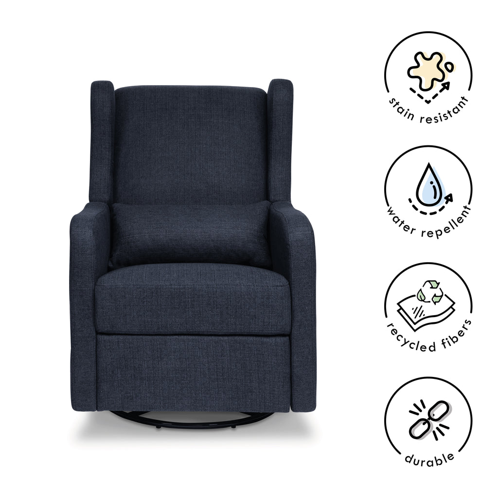 F19587PNL,Arlo Recliner and Swivel Glider in Performance Navy Linen