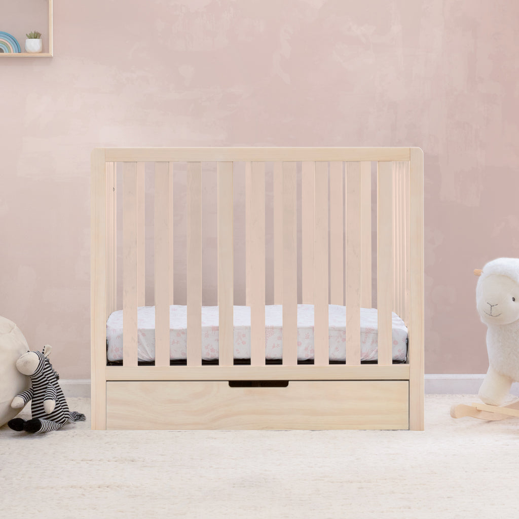F11981NX,Colby 4-in-1 Convertible Mini Crib with Trundle in Washed Natural