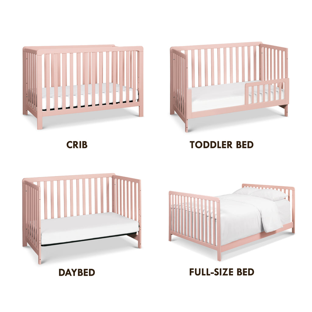 F11901LP,Colby 4-in-1 Low-profile Convertible Crib in Petal Pink