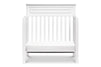 M4398W,Autumn 2-in-1 Mini Crib and Twin Bed In White