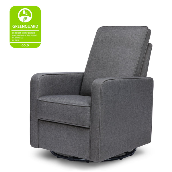 M21087NO,Casey Pillowback Swivel Glider in Natural Oat Shadow Grey