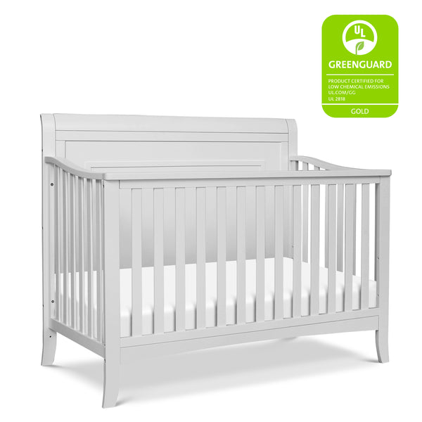 M22601W,Anders 4-in-1 Convertible Crib in White Cloud Grey