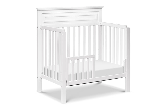 M4398W,Autumn 2-in-1 Mini Crib and Twin Bed In White