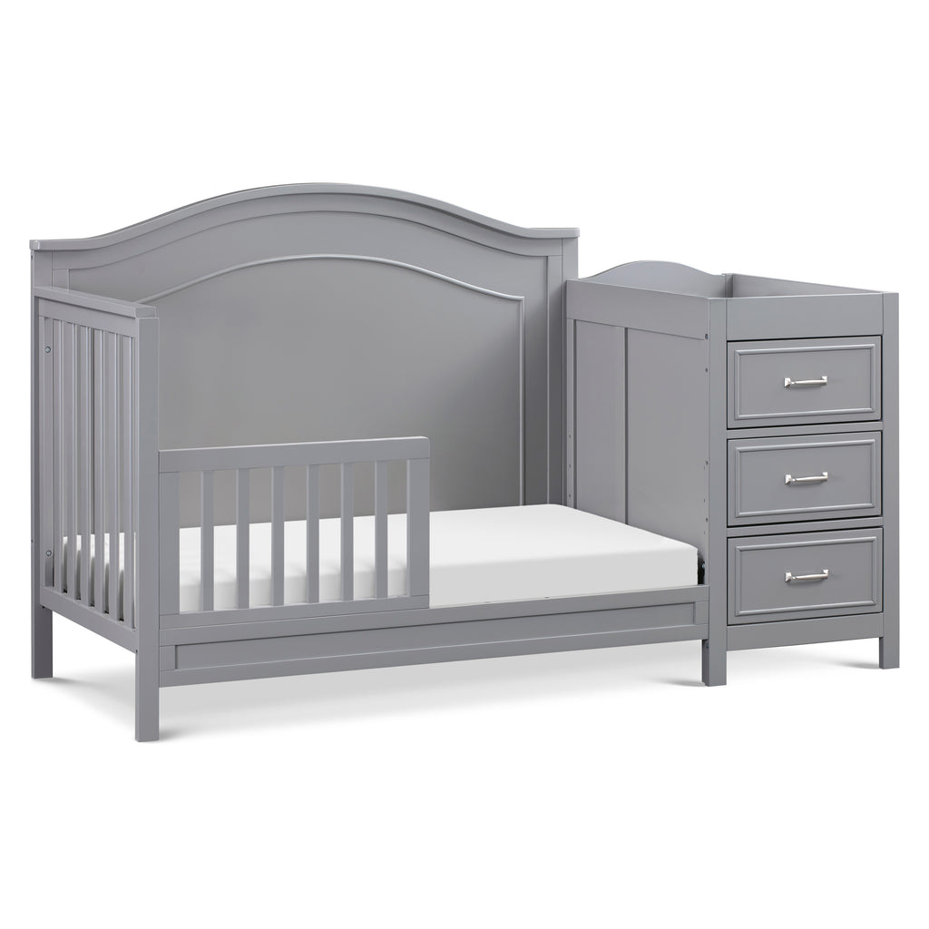 M12891G,Charlie 4-in-1 Convertible Crib & Changer in Grey