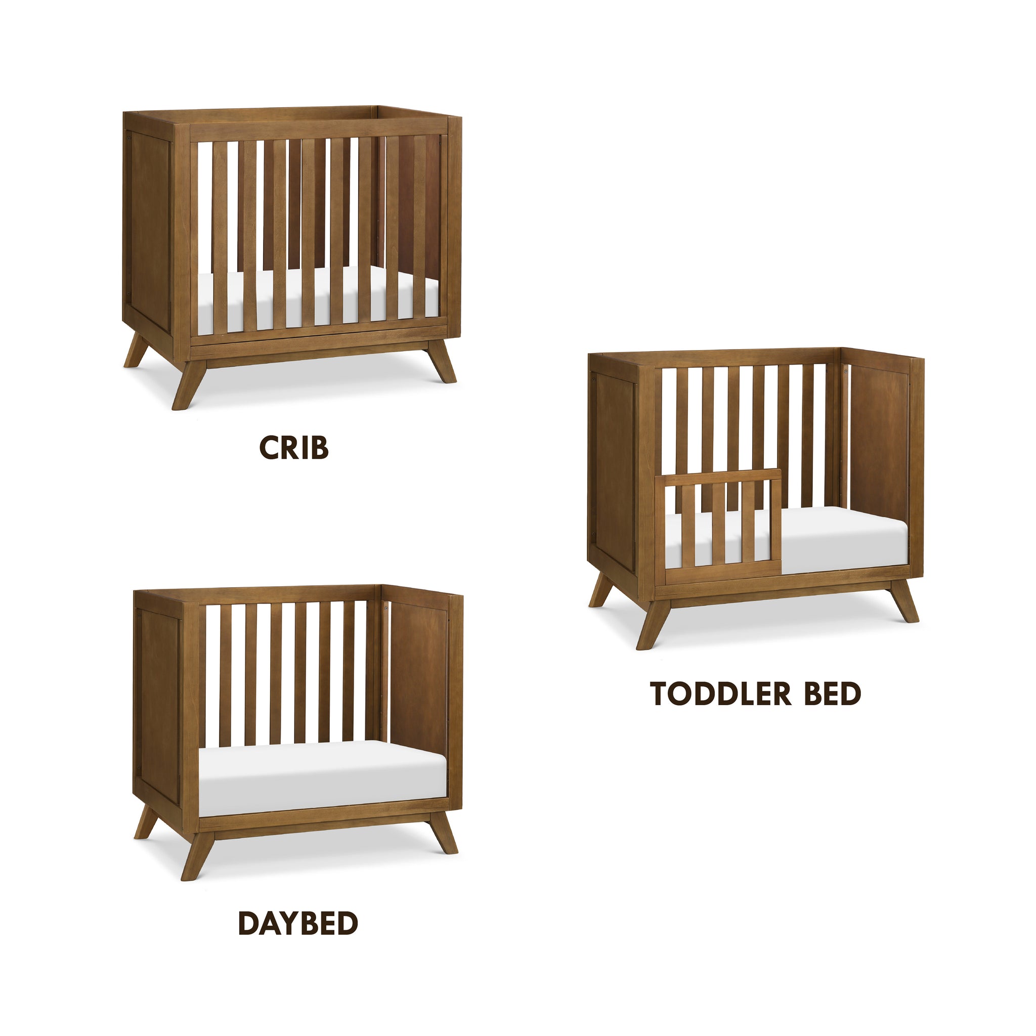 DaVinci Otto 3in1 Convertible Mini Crib with 4" Mattress DaVinci Baby