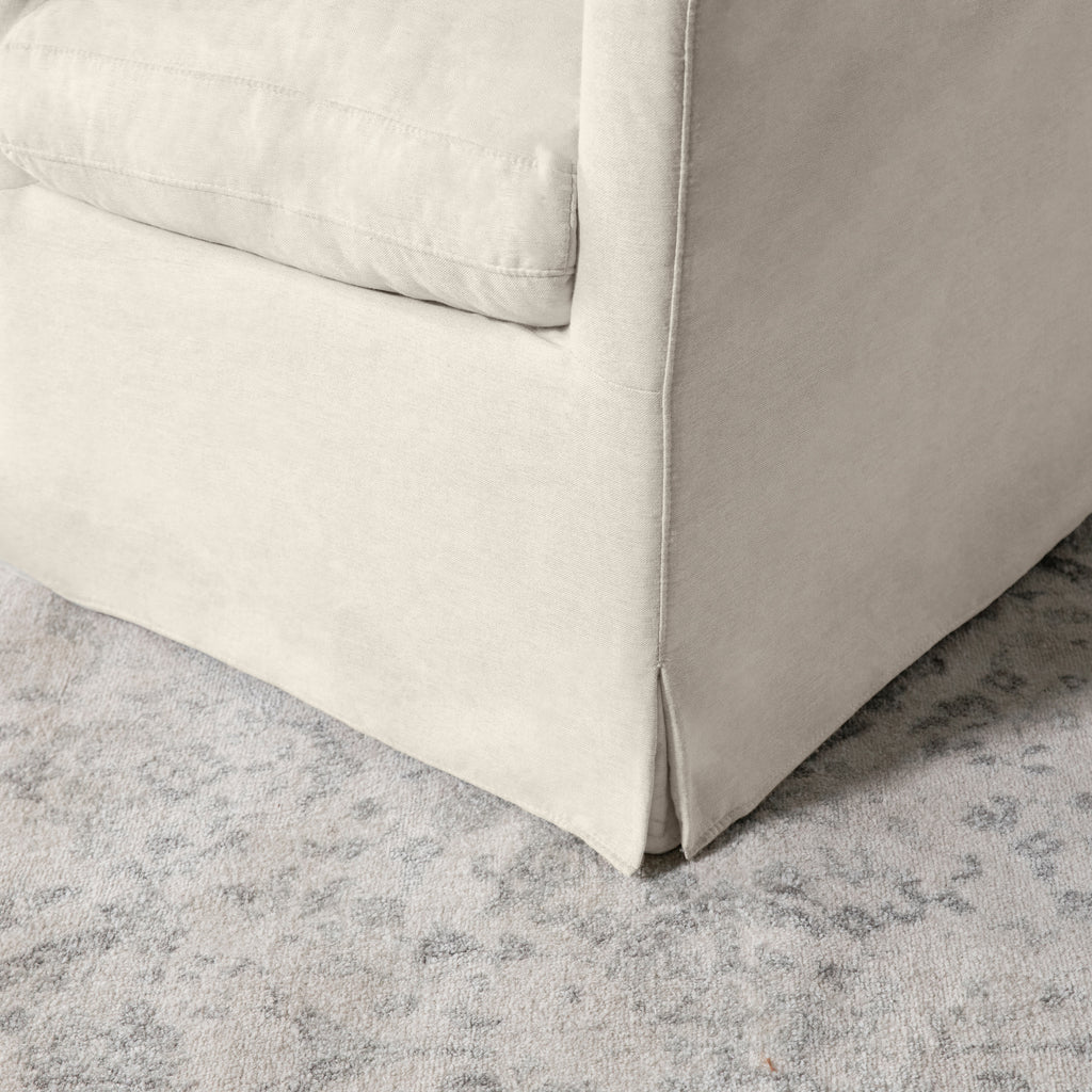 M24287VN,Winnie Slipcover Swivel Glider in Vanilla