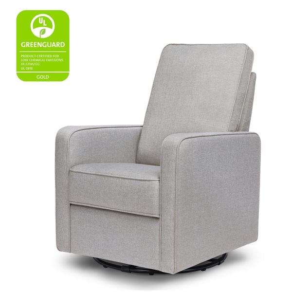 M21087NO,Casey Pillowback Swivel Glider in Natural Oat Misty Grey