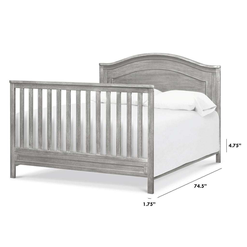 M5789CTG,Hidden Hardware Twin/Full Size Bed Conversion Kit in Cottage Grey