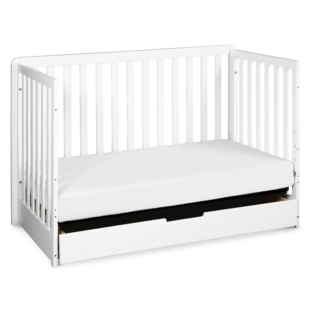 F11951W,Colby 4-in-1 Convertible Crib w/ Trundle Drawer in White