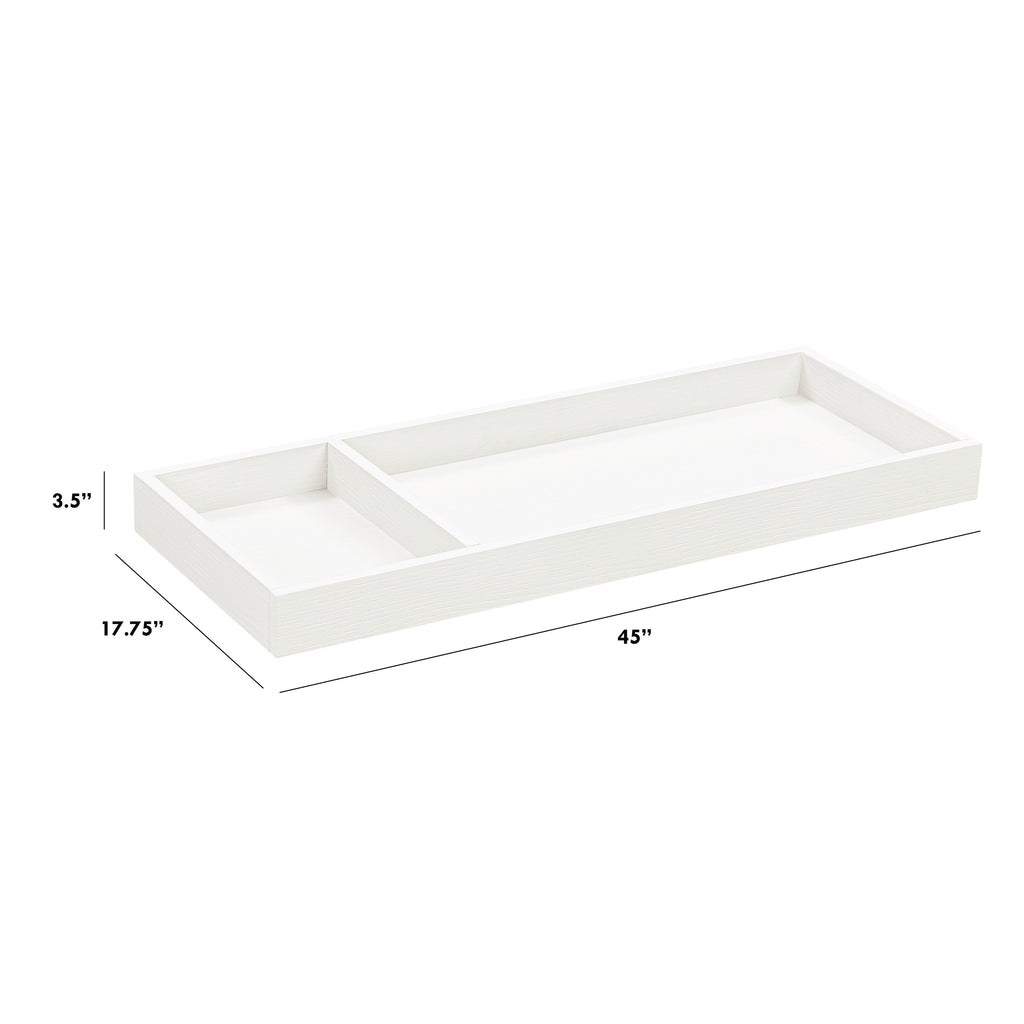 M0619HW,Universal Wide Removable Changing Tray in Heirloom White
