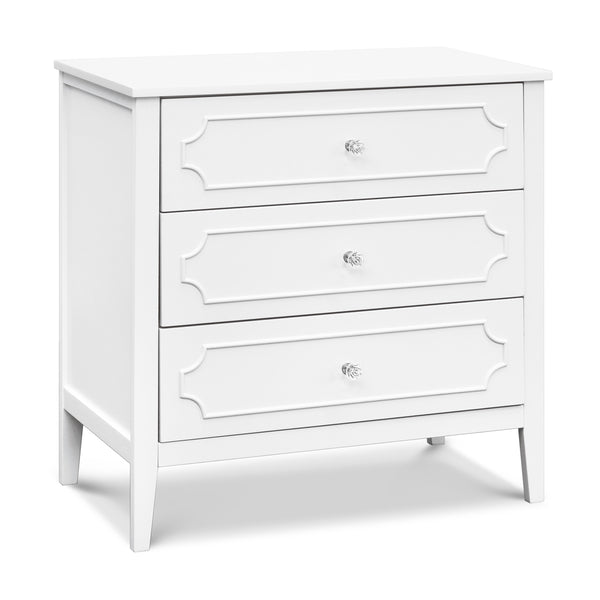 M11423W,Chloe Regency 3-Drawer Dresser in White White