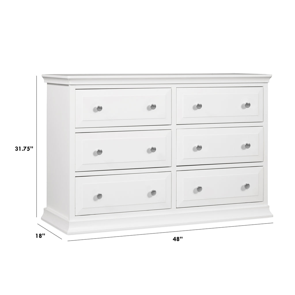M4426W,Davinci Signature 6-Drawer Double Dresser in White