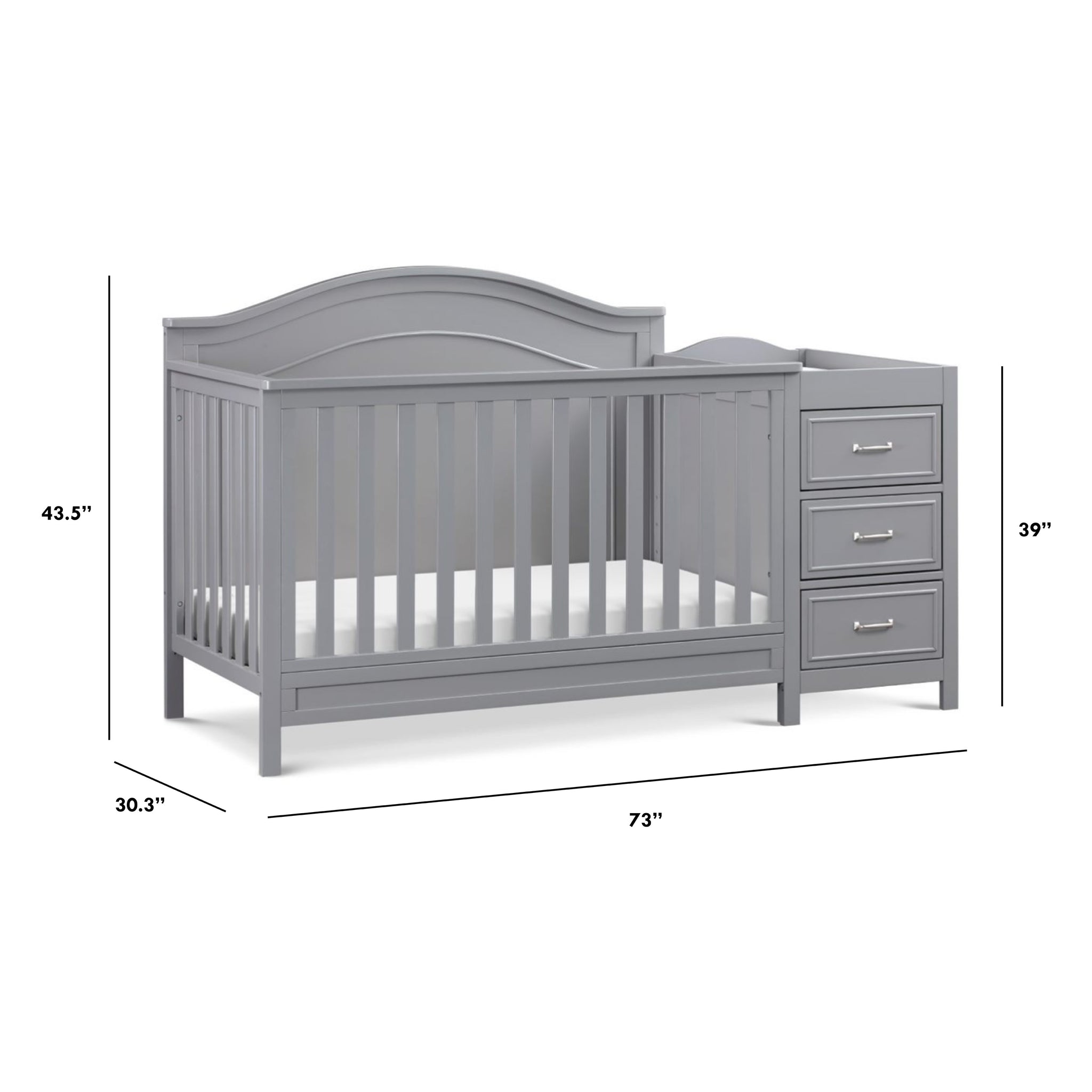 DaVinci Charlie 4in1 Convertible Crib and Changer Combo DaVinci Baby