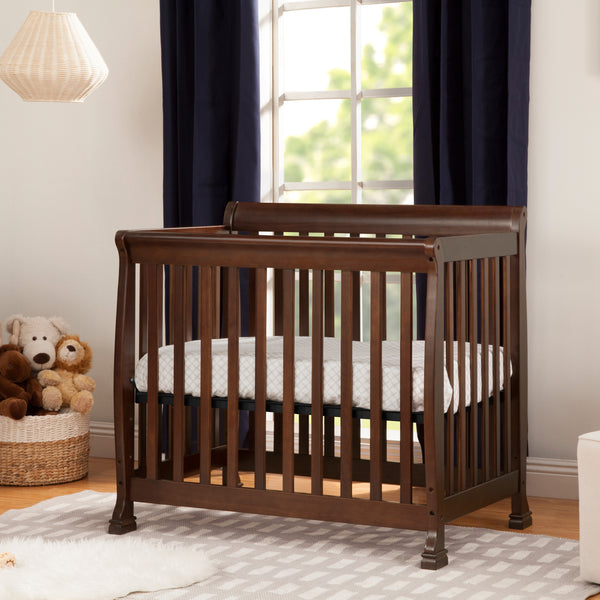 M5598Q,Kalani 4-in-1 Convertible Mini Crib in Espresso Finish