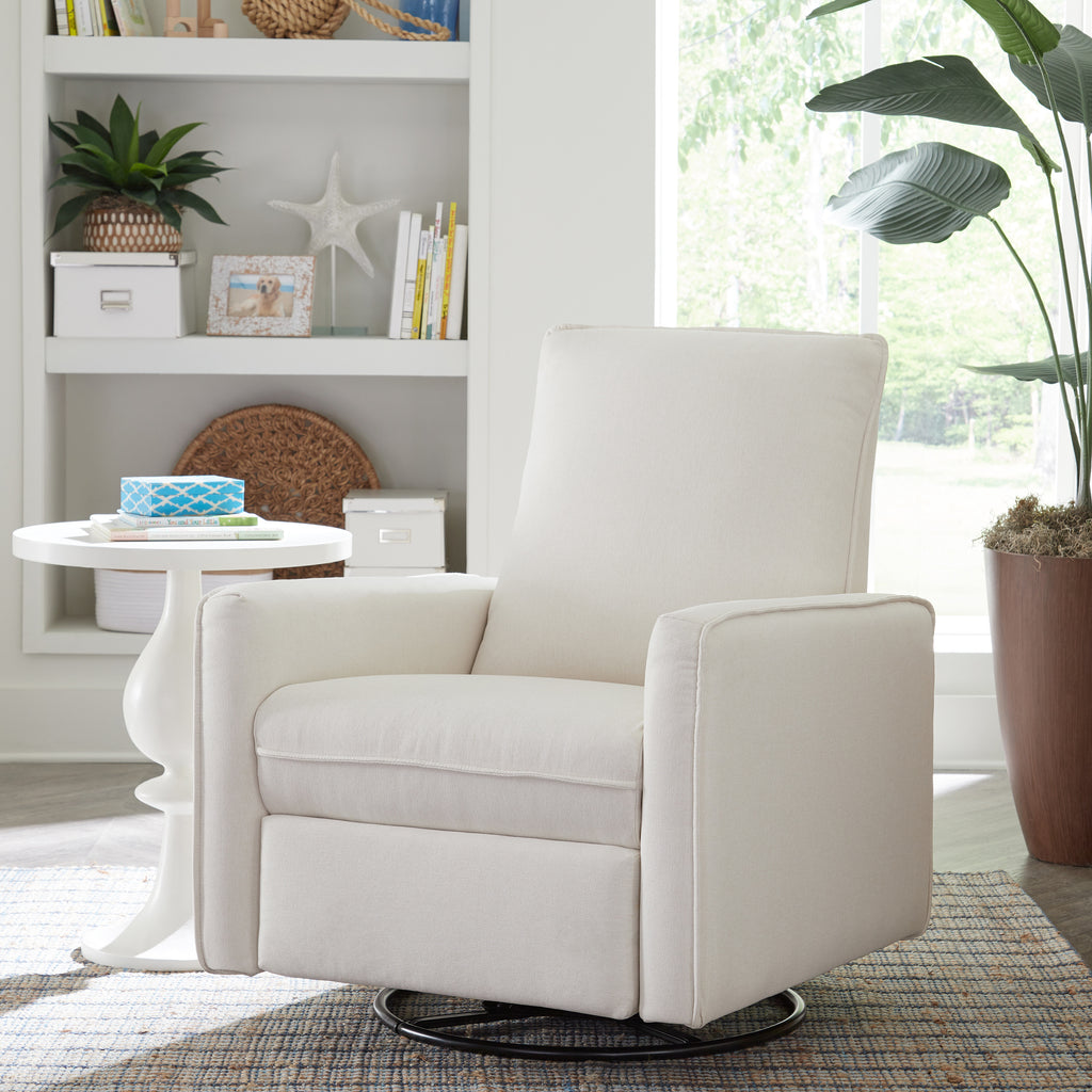 M19387PCMEW,Penny Swivel Recliner in Performance Cream Eco-Weave