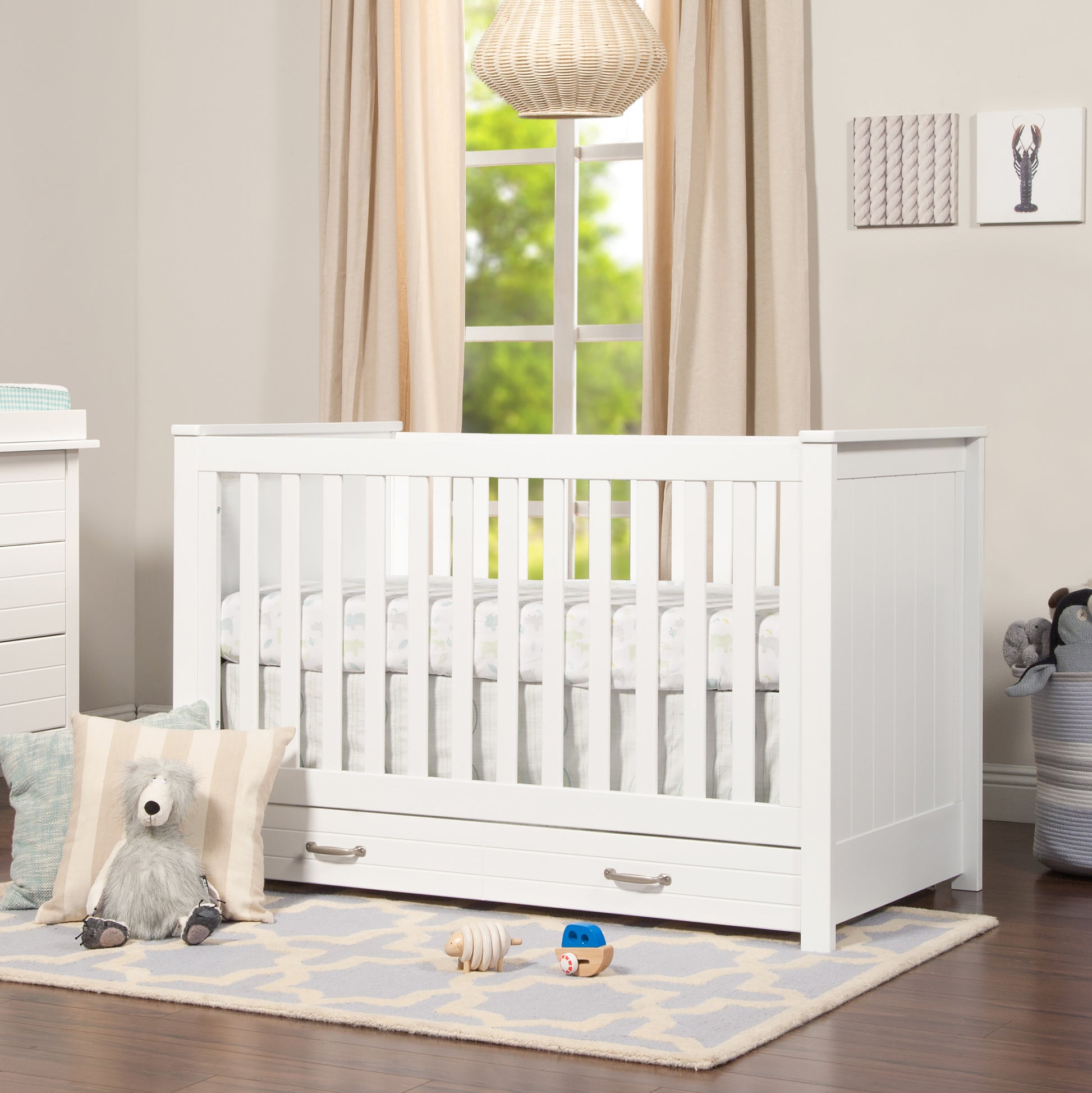 M13801W,DaVinci,Asher 3-in-1 Convertible Crib in White Finish