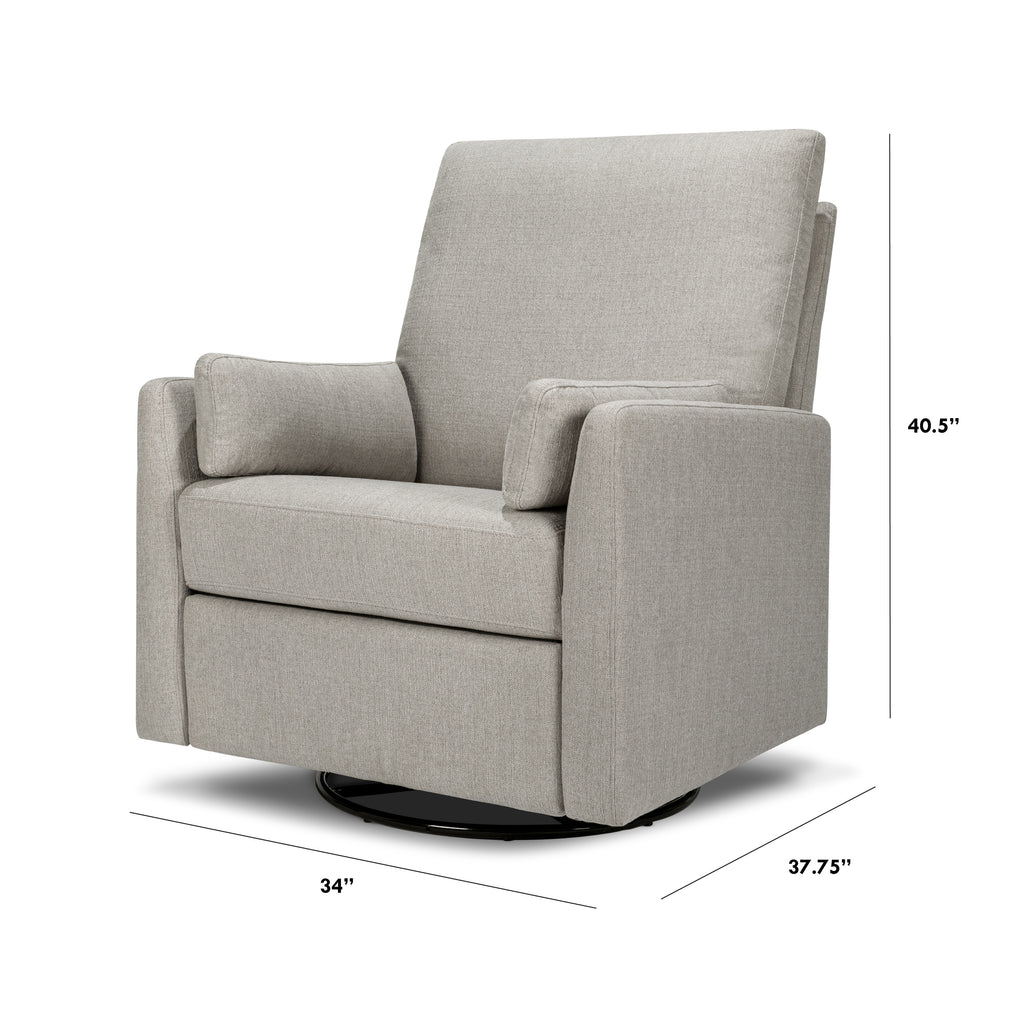 F24687PFTGRY,Ethan Swivel Recliner in Performance Grey Linen