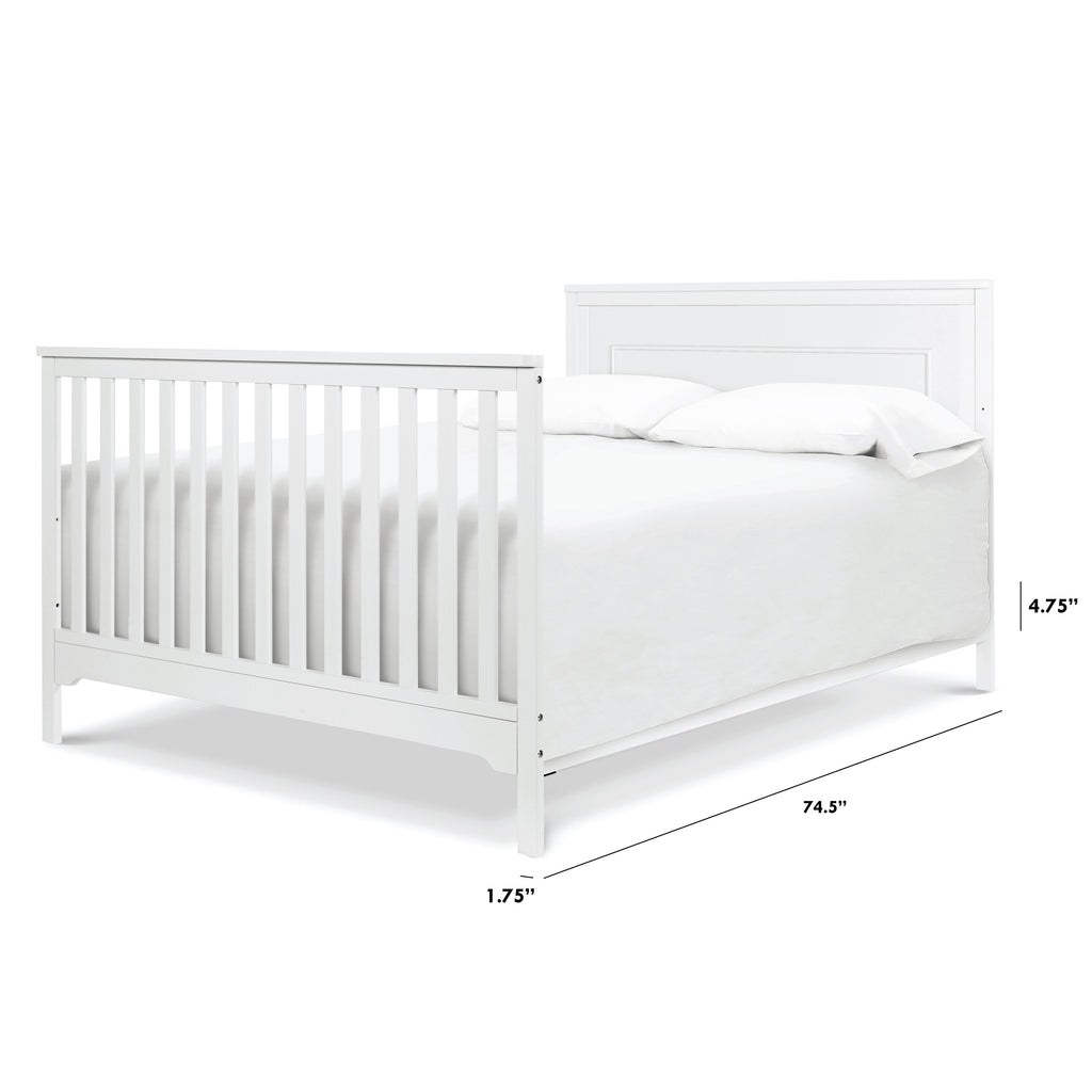 M14989W,Full Size Bed Conversion Kit in White