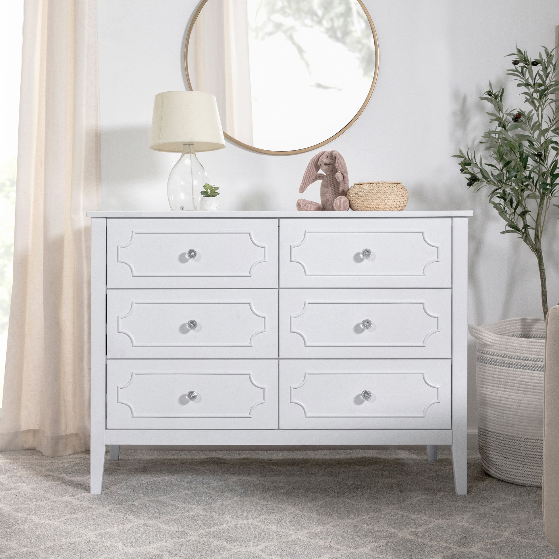 M11426W,DaVinci,Chloe Regency 6-Drawer Dresser in White