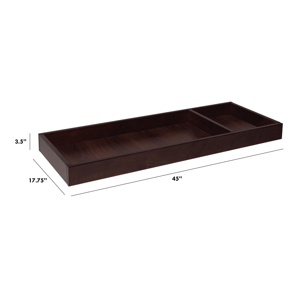 M0619DJ,Universal Wide Removable Changing Tray in Dark Java Finish