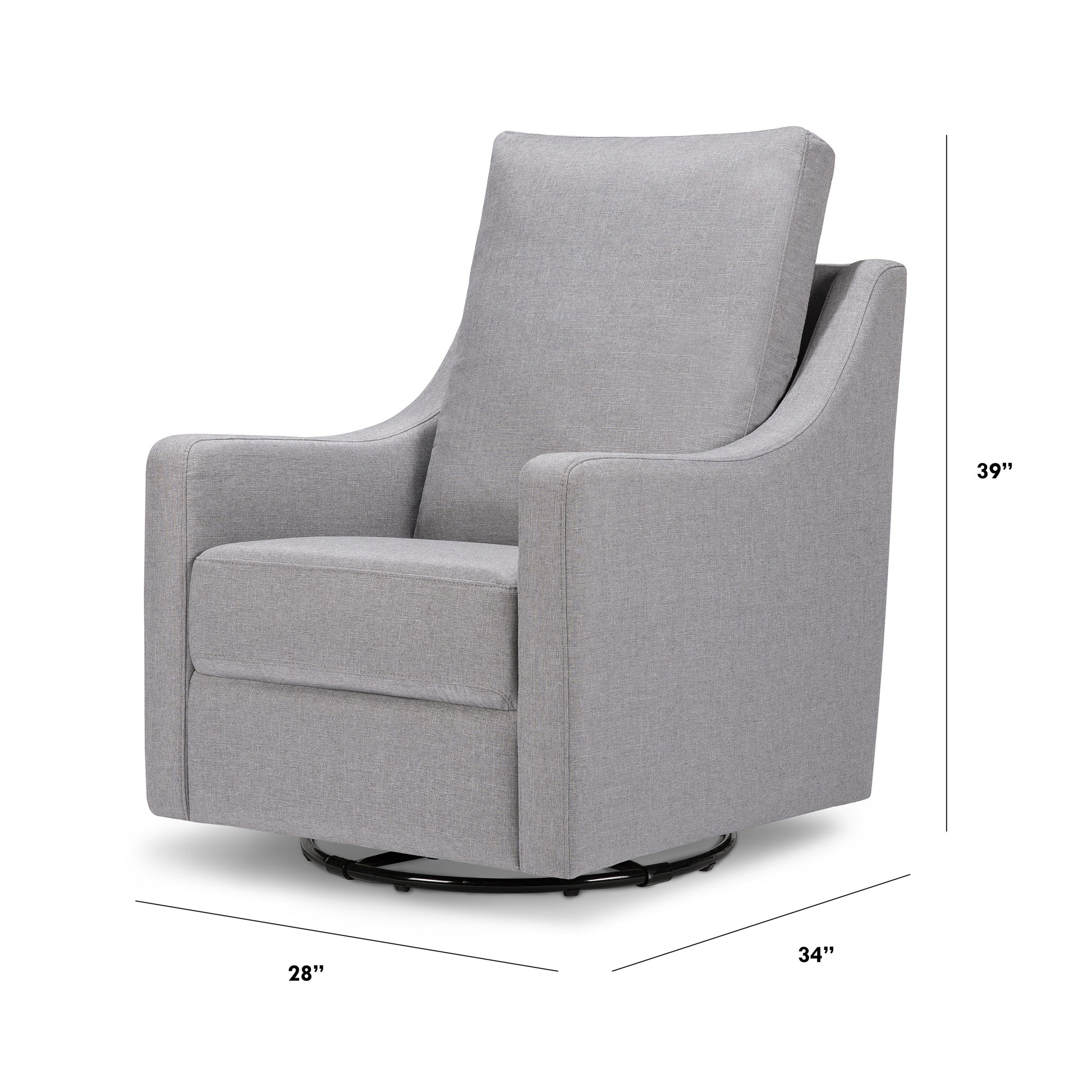 M23887MIG,DaVinci,Field Swivel Glider in Misty Grey